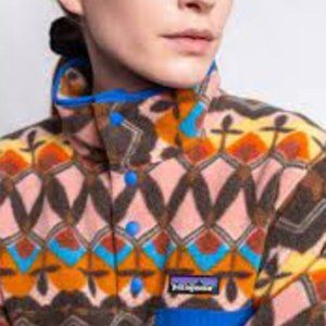 Patagonia W's Synchilla Snap-T Fleece Pullover Size S Companions Big Anthos Pink